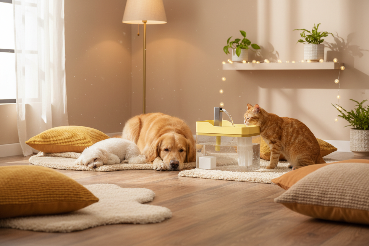 Fontaine pour animaux - ambiance cosy